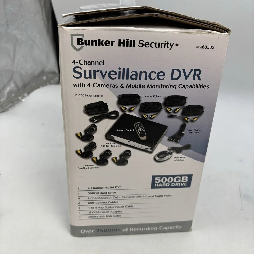Bunker Hill Security 4-Channel 4-Camera Surveillance DVR Model 68332 Open